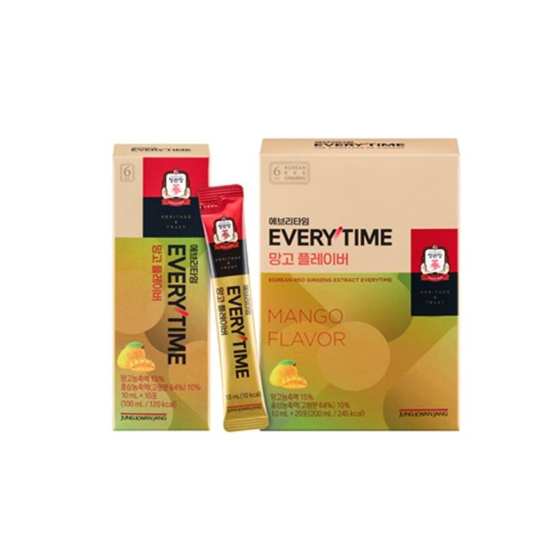 Jengguanjang 정관장 에브리타임 망고 플레이버 20포 Ginseng Jeonggwanjang Everytime Mango