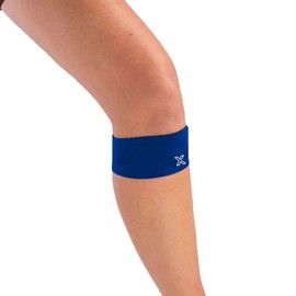 Body Helix Knee and Patellar Tendon Support Strap forJumpers Knee, Tendonitis, Runners Knee, Meniscus Pain, Arthritis - Knee Band for Knee Pain (Royal Blue, Small)