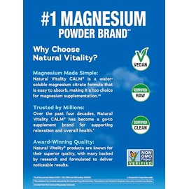 Natural Vitality Original Calm - Mezcla de bebida de magnesio, 8 onzas