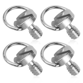 LEEQ Pack of 4 1/4 Inch Camera Mounting Screws for Tripod Screw Thread Screw Camera Screw with Stainless Steel Material for Tripod, Ball Head, Monopod, Quick Release Plate