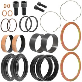 FBSCTMH 49mm Front Fork Seal Bushing Kit Fit for Dyna Fat Bob Low Rider Street Bob Super Glide Switchback Wide Glide, 49mm Front Fork Leg Rebuild Kit