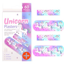 Kids PLASTERS 60 Pack-Unicorn Rainbow PLASTERS - Fun PLASTERS for Children- 2 Sizes