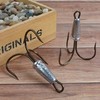 Sagging Hooks Snagging Weighted Treble Hooks,5pcs Weighted Treble Fishing Hook