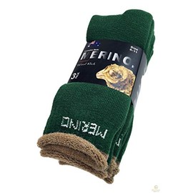 Boutique Retailer Men's Merino Wool Socks, Green, Size 11-14 (3 Pairs)