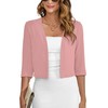 Heymoments Women's Thin Shrugs for Dresses Pink Large Open Front