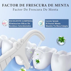 Hilo Dental,Oral Flossers Diseño Ultrarresistente de Doble Línea,con Vitamina E y Flúor Empaquetado Individualmente Fácil de Llevar,Sabor Refrescante 