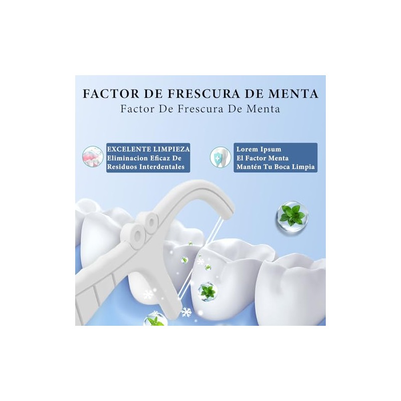 Hilo Dental,Oral Flossers Diseño Ultrarresistente de Doble Línea,con Vitamina E