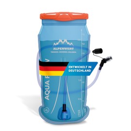 ALPENWERT® Hydration Bladder with Hydration Tube [Water Bladder 2L/3L BPA Free] Ultralight Hydration System for Backpack Perfect for Outdoor, Running, Trail Running (2 Litres)