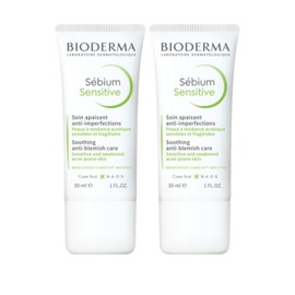Sebium Sensitive Soothes Good Tolerance Removes Pimples and Redness Moisturises Care Against Impurities 2 x 30 ml