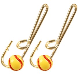 14PCS Fishing Hat Hook for Fishing Hooks Clip Fish Hook Clip with Baseball Bead (Gold)