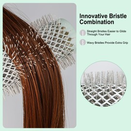 EAGLE FORTRESS Professional Round Hair Brush for Blow Drying with Ceramic + Ionic, Round Brush for Blow Out with Innovative Bristle Combination Round Brush for Bangs, Blowout, Styling (0.98in)