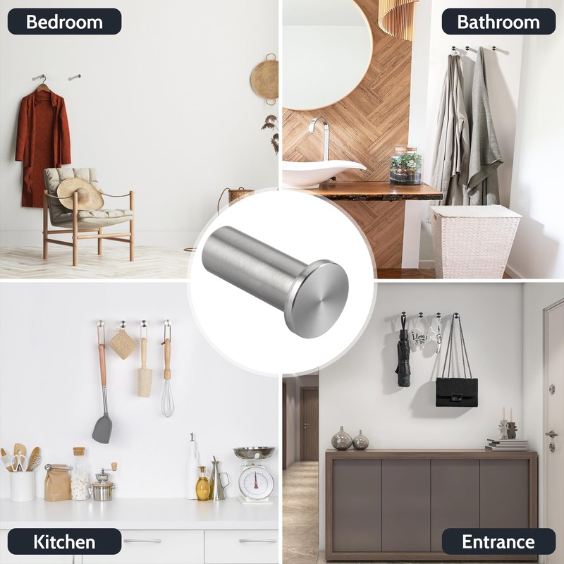 SAYAYO Coat Hooks Towel Hooks Wall Mounted, 4 Packs Wall