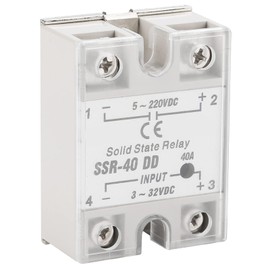 SSR-40 Solid State Relay,AC to AC,Input 6-12ma Output 40A DD 40A 5-220VDC Starter Relay Solid State Relay 12V 24V 120V Controlled Module for Industrial Automation Process,Food Machinery,CNC Machine