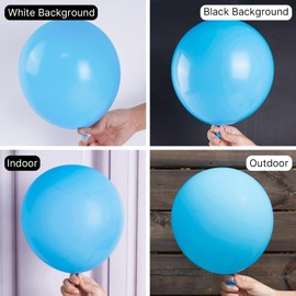 PartyWoo Light Blue Balloons 50 pcs 12 Inch Baby Pastel Sky Aqua Blue Balloons for Graduation Baby Shower Gender Reveal Weddings Under the Sea Birthday Party Decorations Blue-Y20