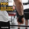 BEAR GRIP Multi Grip Straps/Hooks, Premium Heavy duty weight lifting
