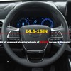 Getaway Car Leather Steering Wheel Cover - 15-inch Universal Microfiber-