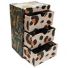 Quickdraw Animal Print Mini Desk Tidy – 3 Drawer Organiser