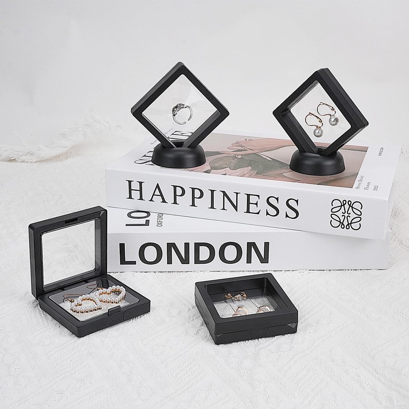 25 PCS Floating Display Case, Challenge Coin Display Stand, 3D