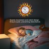 Outdoor Clock Thermometer Combo, Sun Outdoor Wall Clock, Silent Non-Ticking