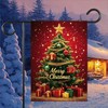 Merry Christmas Trees Garden Flags for Outside 12x18 Inch Double