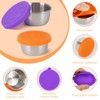 6 Pcs 304 Stainless Steel Condiment Containers With Silicone Sealing