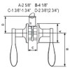 eBuilderDirect Polished Brass Entry Entrance Lock Door Lever Handle Knob
