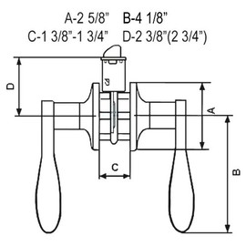 eBuilderDirect Polished Brass Entry Entrance Lock Door Lever Handle Knob Keyed Alike 835PB