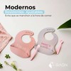 Baberos para Bebe de Silicona Impermeable Con Colector de Alimentos