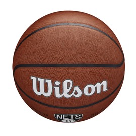 Wilson Basketball Team Alliance Brooklyn Nets Indoor/Outdoor Mixed Leather Size: 7