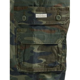 Lee Men's Wyoming Relaxed Fit Cargo Pant, Moss Camo Ripstop, 30W x 32L
