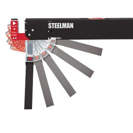 Steelman Adjustable Height Work Table Folding Sawhorses, Set of Two, Durable Steel Construction, Folding Legs, 2x4 Table Support Arms, 2,600 lb. Combined Loading Capacity