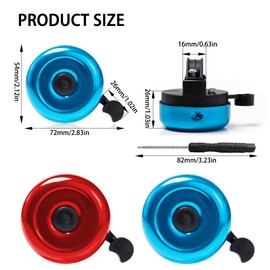 Pack of 2 Children's Bicycle Bell, Crisp and Loud Bell, Bicycle Bell, Children's Bell, Cartoon Animals, Bicycle Bell, Children Girls Boys, Bicycle Horn Children, with Mini Screwdriver