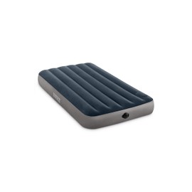 Intex 64781E Dura-Beam Standard Single-High Air Mattress: Fiber-Tech – Twin Size – 2-Step Pump – 10in Bed Height – 300lb Weight Capacity