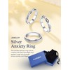 Suplight 925 Silver Anti-Stress Anxiety Meditation Spinner Rings with Engraving,