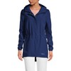 Lands' End Womens Packable Waterproof Raincoat Deep Sea Navy Regular