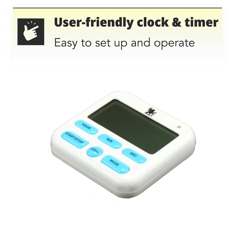 H&S Kitchen Timer Alarm Clock Digital Cooking Timer Magnetic Countdown