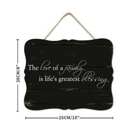 DecStic The Love of A Family Is Life's Greatest Blessing Wood Sign Plaque Holy Night Classic Wood Home Wall Decorative For Home Living Room Office Entryway Housewarming Gift 8x10in
