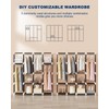 Mavivegue Clothes Organizer with 4 Hanging Rods, Portable Closet Wardrobe,