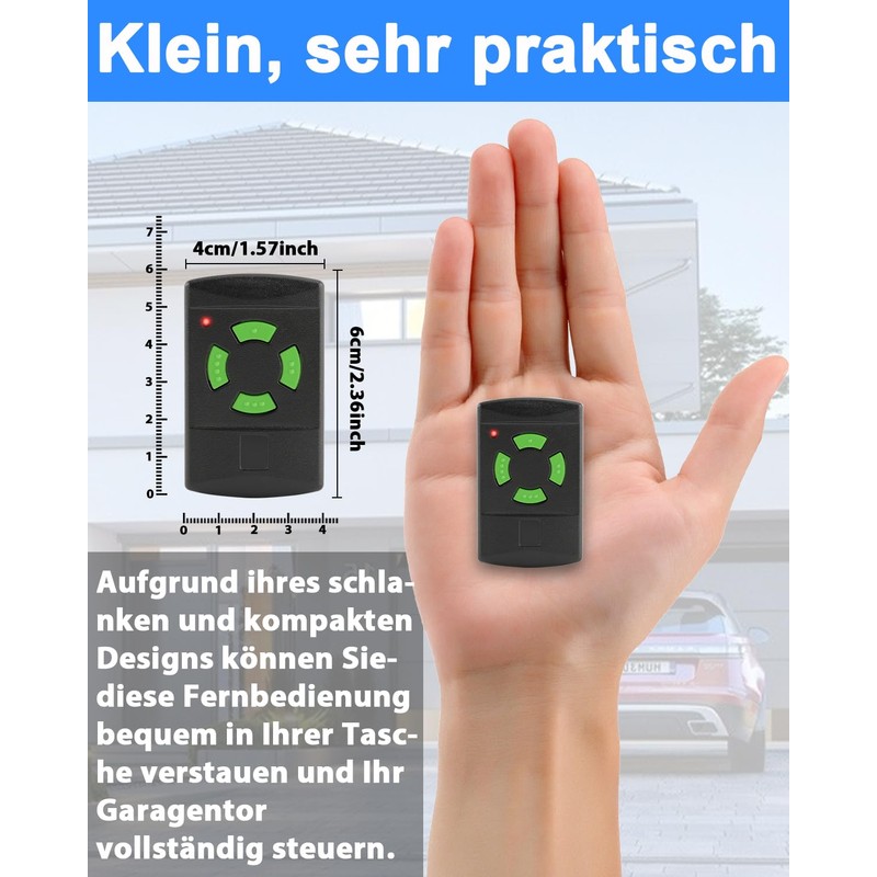 Selridasia 2 x 26.995 MHz garage door remote control for