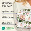 Floral Sheets - Pink Floral Rose Bed Sheet Set -