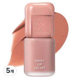 Too Cool for School Sway Velvet Lip Tint, 03 Bebe Salmon, 5 pieces / 투쿨포스쿨 스웨이 벨벳 립틴트, 03 베베 살몬, 5개