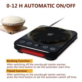 Sourdough Starter Warmer, 21-38℃ Precise Temperature Control with 12H Timer