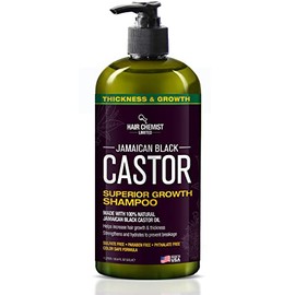 Hair Chemist Superior Growth Champú de ricino negro jamaicano 33.8 oz y acondicionador 33.8 oz - Champú y acondicionador de 2 piezas para el crecimiento del cabello