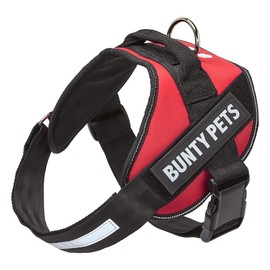 Bunty Yukon Dog Harness, Medium - Adjustable Fit, Escape Proof, No Pull Dog Harness, Back Mounted Handle & D-Ring, Ideal for Training - Medium, Red