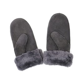 SUPER s6x Lambskin Gloves Mittens Merino Lambskin Dark Grey Ladies Size Description See Product Description, gray