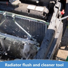 43" Vehicle Radiator Cleaning Wand 4500 PSI Radiator Cleaner Wand & Radiator Flush Tool, 5-Hole Design with 1/4 in Quick Coupler Fits Household Cars, Trucks, RV Radiators