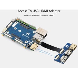 Mini Base Board (B) for Raspberry Pi Compute Module 4 Lite/eMMC Series Module,Onboard Dual MIPI CSI Camera Ports/DSI/RTC/FAN/HDMI/USB/RJ45 Gigabit Ethernet/TF Card Slot/M.2 Slot Connectors