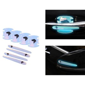 8 PCS Car Door Handle Scratch Protectors,Car Door Protector Edge Guards Universal Door Handle Protector Paint Guard (Wolf Head)
