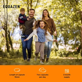 EQUAZEN Capsules | Omega 3 & 6 Fish Oil Supplement | Supports Brain Function | Blend of DHA, EPA & GLA | Suitable for Children 5+ to Adults | 60 Capsules