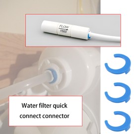 "VGOL 100 Pieces 3/8 Inch Plastic Locking Clips Locking Quick Connect Connectors Water Treatment and Beverage Systems for RO Water Filter System